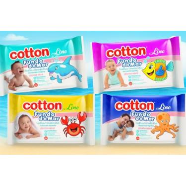 Imagem de Lenço Umedecido Cotton Line – 48 Lenços (Caixa c/ 12 Pacotes)