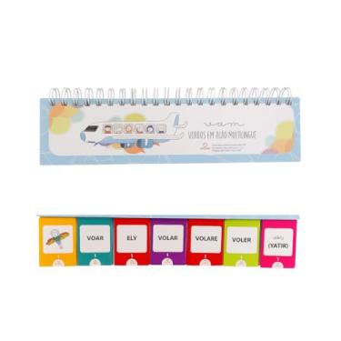 Imagem de Jogo Didático Infantil, Verbos em Ação Multilíngue, Livro Interativo Desenvolvimento de Linguagem e Identidade Cultural A partir de 4 anos