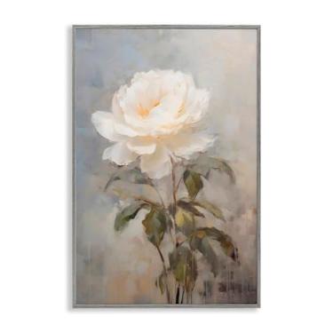 Imagem de Stupell Industries White Rose Close Up Gray Framed Giclee Art, design by Creative Studio, 24 x 16