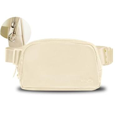 Imagem de Pochete antirroubo para mulheres e homens, bolsa transversal leve e segura com alça ajustável antiderrapante para viagens, caminhadas, corrida, bolsa de cinto resistente à água, organizador essencial