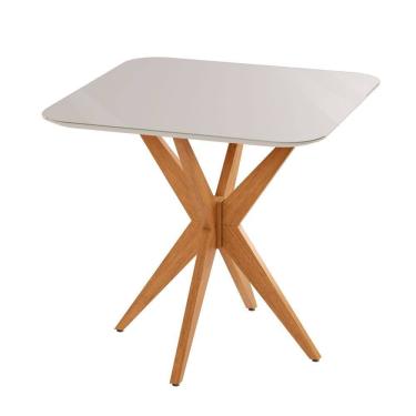 Imagem de Mesa de Jantar Simpatia Tampo Retangular em Vidro 90x90cm JCM