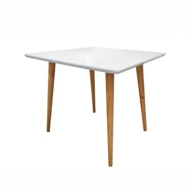 Imagem de Mesa Veneza 1,20m com Tampo de Vidro Branco - Casa D