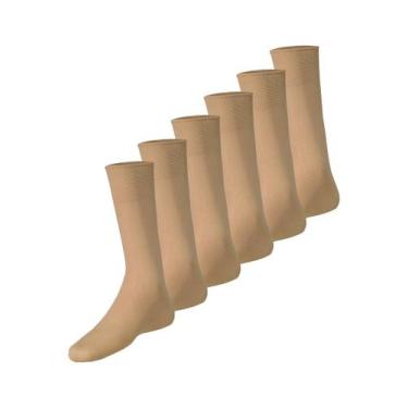 Imagem de Kit com 6 Pares de Meias Social Meianyl 6002-001 - LUPO, Bege