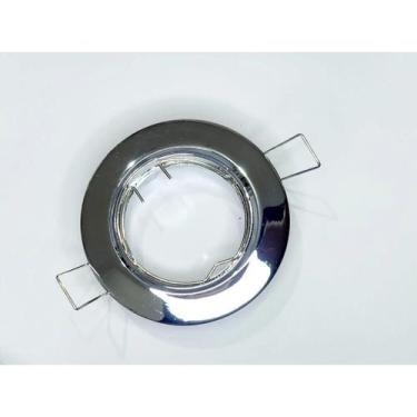 Imagem de Kit 25 Spot Dicroica Direcionavel Lindo Embutir Redondo Cromado Para L
