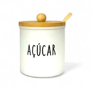 Imagem de Açucareiro Doha De Vidro E Bambu Com Colher 300ml - Hauskraft