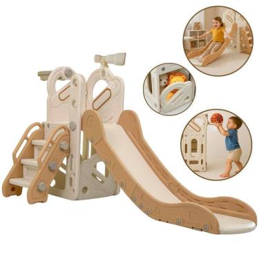 Imagem de Playground Infantil Brinquedo 4X1 Escorregador Luneta E Mais