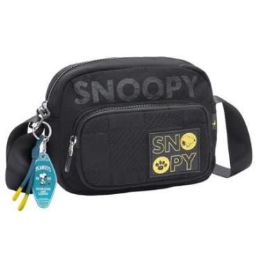 Imagem de Bolsa Snoopy Semax Nylon Transversal com Chaveiro SP26017-Feminino