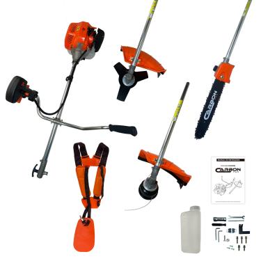 Imagem de Roçadeira Carbon Fak Bipartida 52cc 2,5HP, com Cinto Duplo e Ponteira Motopoda, Kit Completo