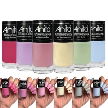 Imagem de Kit Esmaltes Anita Coleção Ritmo Leve Tons Pasteis Esmalte (Kit Completo 6 Cores)