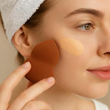 Imagem de Esponja de maquiagem - ovo de beleza portátil em forma de cabaça, embalagem de lata, macia e expansível