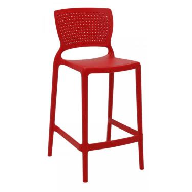 Imagem de Banqueta Alta Vermelha Safira Tramontina