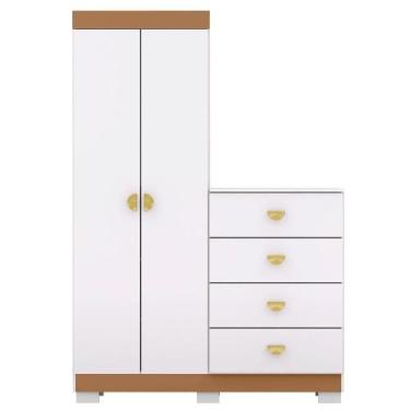 Imagem de Comoda Roupeiro 120 Cm 2 Portas Cris 20034 Branco Camarim - MILANI MOV