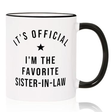Imagem de Aurahouse Sister in Law Gifts Caneca, presentes de casamento de aniversário para a filha favorita da irmã em lei, presente de aniversário de Natal, 325 ml