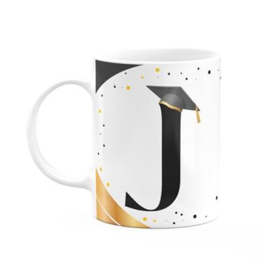 Imagem de JPS INFO, Caneca de Formatura - Inicial do nome letra J - 325ml