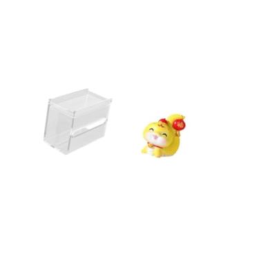 Imagem de Fenteer Caixa de Papel Higiênico em Acrílico, Dispensador Moderno de Papel Toalha, Suporte de Papel Higiênico de Parede, Estátua de Cobra de Desenho Animado,