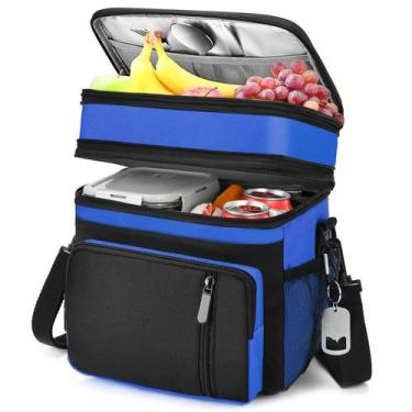 Imagem de Lancheira BAGNN expansível 16L à prova de vazamentos, refrigerador azu