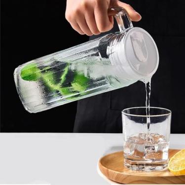 Imagem de Jarra Suco Vasilha Tigela Recipiente Preparo Garrafa Copo Vidro Servir Tigela Cozinha Bebida