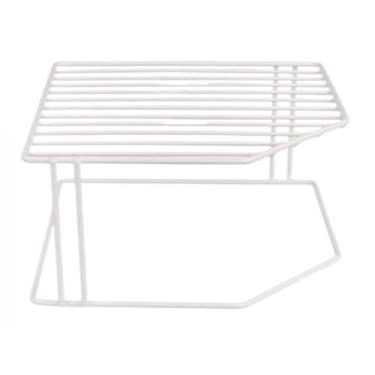 Imagem de Organizador Suporte de Pratos Horizontal 2/3 Andares Armário Mor Branco/Preto(Suporte branco 2 andares)