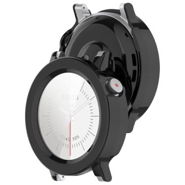 Imagem de Disscool Capa de cobertura total com protetor de tela compatível com CMF Watch3 Pro PC e capa protetora de vidro real, acessórios para relógio inteligente (preto)