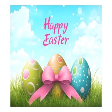 Imagem de Blueangle Capa magnética de ovos de páscoa para lava-louças, decoração da capa frontal da máquina de lavar louça, adesivos de eletrodomésticos, adesivos de eletrodomésticos, 58 cm C x 66 cm adesivo