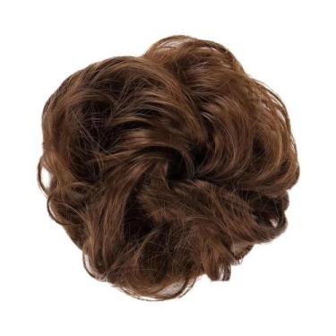 Imagem de Coque De Cabelo Sintético Cacheado Natural Para Mulheres, Extensões De