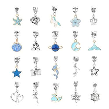 Imagem de Naroote Kit de Fabricação de Pulseira Diy, Acessórios Ricos para Crianças, Artesanato retrô, Joias, Azul para Meninas, Meninos, 5-10 Anos de Idade