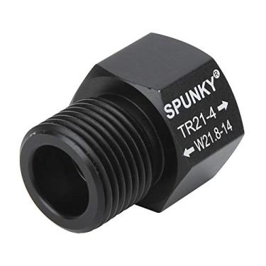 Imagem de Phefop Conversor Adaptador de Cilindro de Refrigerante, Alumínio Preto para W21.8-14, para Fabricação Caseira e Aquários, Fácil Instalação e Sem Vazamento de Gás