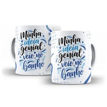 Imagem de Caneca Branca com Frase Motivacional, Arco-Íris Colorido, Design Divertido, Cerâmica (22815)
