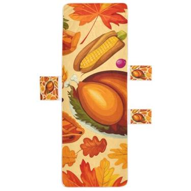 Imagem de STAYTOP Capa de toalha de espreguiçadeira macia de 215,9 cm x 76,2 cm, capas de cadeira de praia com bolsos para jardim ao ar livre, pátio, banhos de sol, gramado, peru