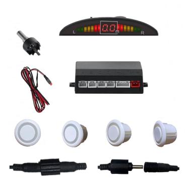 Imagem de SANDETOUN Kit de sensor de estacionamento kit de sensor de reserva sensor reverso para carro 18 opções de cores para sondas ajustável alarme volume profissional sensor de reversa para carro assistente