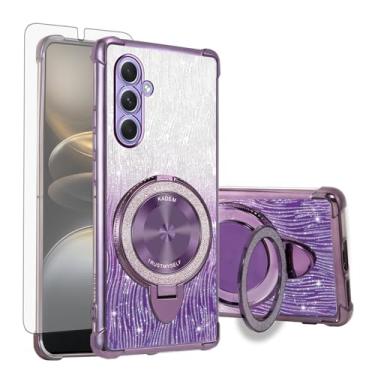 Imagem de Asuwish Capa de celular para Samsung Galaxy A54 5G capa magnética com protetor de tela de vidro temperado e anel híbrido com glitter brilhante suporte rígido acessórios A545G A 54 54A 4G G5 SM A546U
