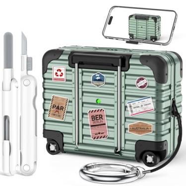 Imagem de Capa para AirPods Pro 3 2025 com trava e suporte de telefone, capa fofa e engraçada para AirPods Pro 3ª geração com kit de limpeza e chaveiro, capa rígida para Air Pods Pro 3 para mulheres e homens