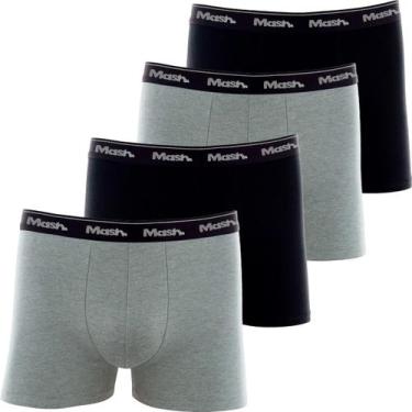 Imagem de Kit 4 Cuecas Boxer Mash Algodão Box Confortável Cueca Masculina Cós El