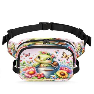 Imagem de Pochete Art Flowers rosa para mulheres e homens com alça ajustável bolsa de cinto bolsa transversal bolsa de peito bolsa tiracolo bolsa tiracolo, Cor 19