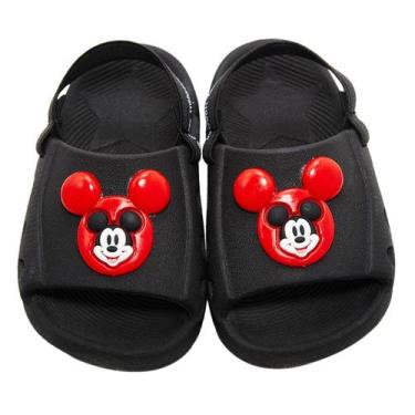 Imagem de Sandália Bebê Grendene Kids Disney Queridos Menino, Preto, Vermelho, 2