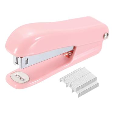 Imagem de PATIKIL Mini grampeador de mesa, pequeno grampeador de escritório fofo com 3000 grampos padrão 26/6, capacidade de 20 folhas para materiais de escritório, relatórios de projetos de artesanato, prata