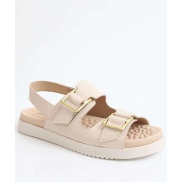 Imagem de Sandália Flatform Feminina Fivela Modare Bege-19053, Bege, 36