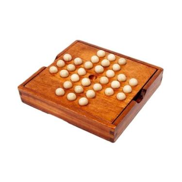 Imagem de menolana Solitaire jogo de tabuleiro mesa superior jogo xadrez jogo familiar educacional com braçadeira independência xadrez decoração do escritório solo jogo