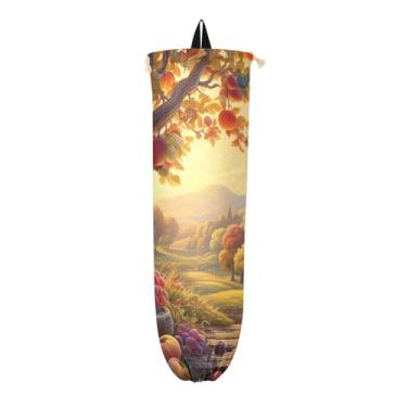 Imagem de Protetor de saco de frutas sob um pomar para sacolas plásticas de supermercado, suporte de saco de plástico, suporte de saco plástico de armário