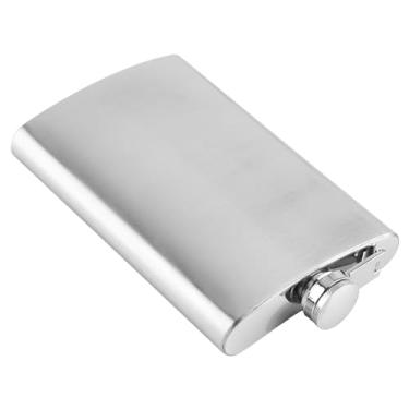 Imagem de GLOGLOW Frasco de Licor de Aço Inoxidável, Garrafa de Vinho Portátil Leve Com Superfície Lisa e Cantos Arredondados, para Vinho Com álcool de Uísque 8 Onças 10 Onças (10)