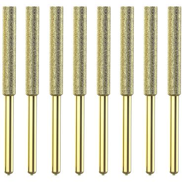 Imagem de 8 peças de afiador de diamante banhado a motosserra com partículas completas para lixa de motosserra elétrica (4,8 mm)