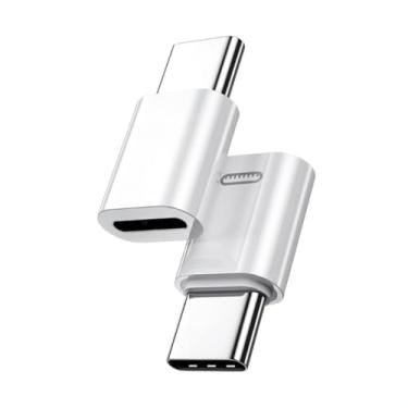 Imagem de Pacote com 2 adaptadores compatíveis com Lightning fêmea para USB-C macho, conector de carregamento e sincronização de dados compatível com telefone, pad, mesa, computador
