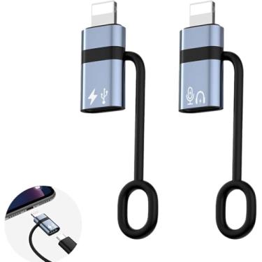 Imagem de SZAWINLI Adaptador Lightning tipo C de 36 W, conversor de cabo de carregamento USB C, suporta carregamento rápido PD, compatível com iPhone 14, 13, 12, iPad, vem com anel de fixação antiperda (pacote