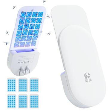 Imagem de TIENBE - Armadilha de insetos voadores, 2 em 1 armadilha para moscas de frutas, 1 armadilha branca e 6 cartões de cola, armadilhas para moscas de frutas para mosquitos, mariposas,