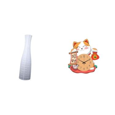 Imagem de Whtkoph Abajur Minimalista de Papel em Formato de Gato para Luminária de Chão E Relógio de Parede. Capa Protetora Silenciosa para Pendurar Na Sala de Estar.