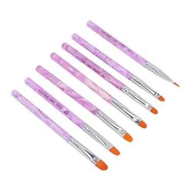 Imagem de Cryfokt 7 Pacotes de Pincéis para Arte Em Unhas Conjunto de Canetas para Terapia de Luz para Uso Doméstico Em Salão de Beleza, Ferramentas de Desenho de Unhas Com 7 Tamanhos Diferentes de Cabeças de Escova de Nylon, Escovas de para Terapia de Luz de para Arte Em DIY, Material ABS