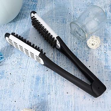 Imagem de Cryfokt Pente de Alisamento de Cabelo Em Forma de V Ferramenta de Estilo Antiestático para Cabeleireiro de Salão, Material de Nylon de Qualidade, Aderência Confortável, Pente de Tala de 9,3" para Criar Penteados Requintados, Adequado para Todos Os Tipos de Cabelo (8005)