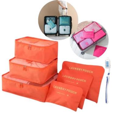 Imagem de Kit Bolsas Para Viagem Organizador Premium 6 peças Portátil - Mormino,