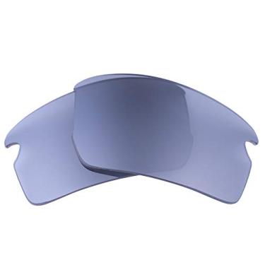 Imagem de Lentes de reposição polarizadas para óculos de sol Oakley Flak 2.0 XL OO9188 - fabricadas nos EUA - (cinza polarizado com espelho prateado)