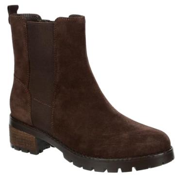 Imagem de Bjorndal Finley – Bota Chelsea feminina casual sem cadarço de camurça, Chocolate, 37